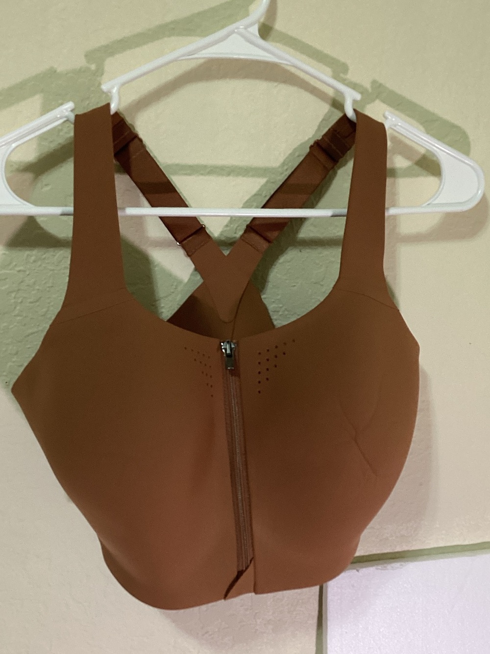Victoria's Secret Brown Front-Zip Sports Bra